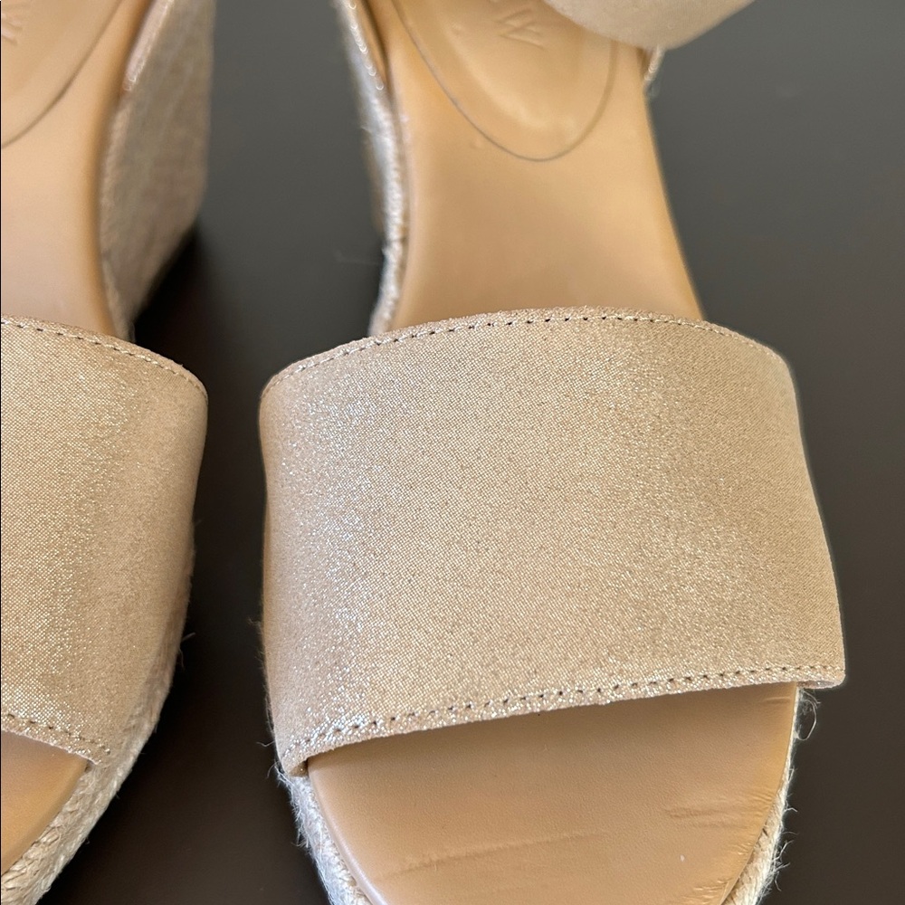 J.Crew Metallic Espadrille Wedge Sandals – Size 5.5 (New) - Picture 8 of 9